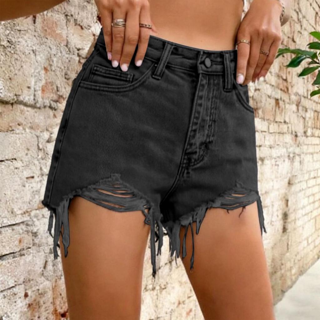 Ladies' Casual  Versatile Fashionable Denim Shorts