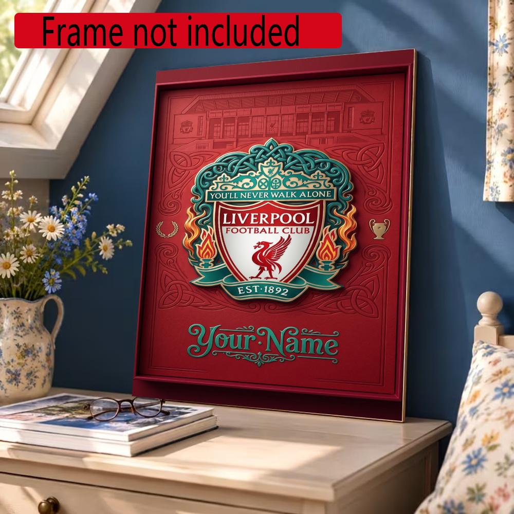 Liverpool Fc Personalized Name Round Diamond Painting Kit Diamond Embroidery Painting Rhinestones Mosaic Frameless Handwork Decoration Arts