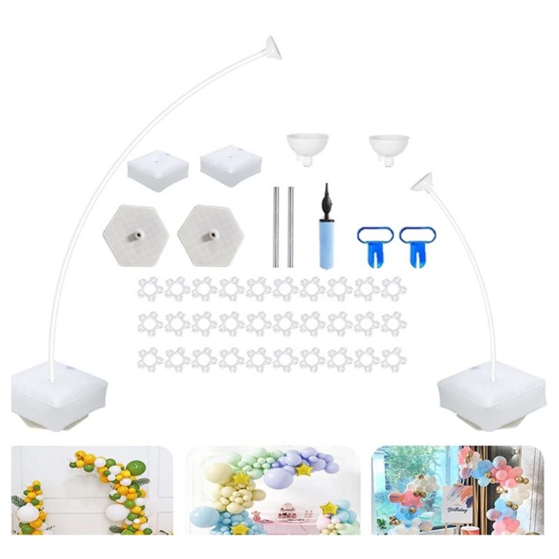 Flexible Balloon Column Holder Lightweight and Durable Balloon Arch Kits Support Stand with Base for Birthday Wedding