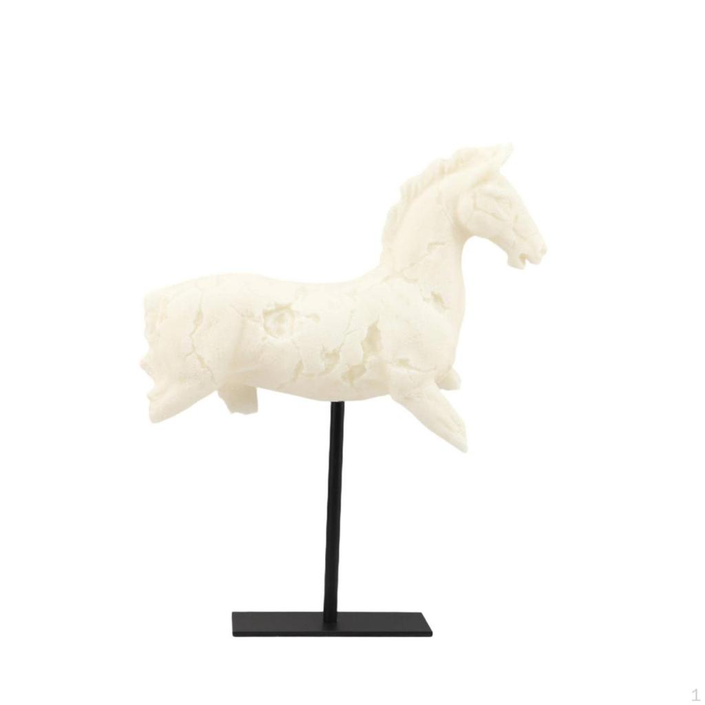 Horse Sculpture Abstract Statue Tabletop for Office