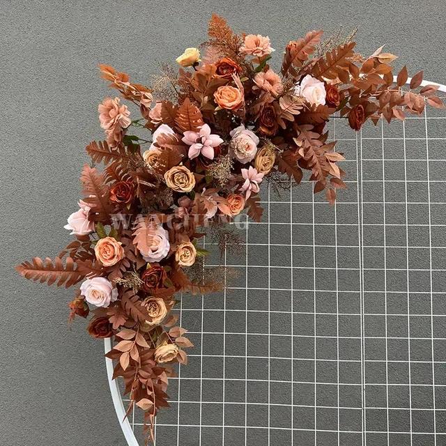 Champagne Matrimonio Fiori Artificiali Fila Feste Centrotavola Arco Decorazione Parete Finestra Sfondo Disponi Oggetti di Scena Foglia Appesa Floreale