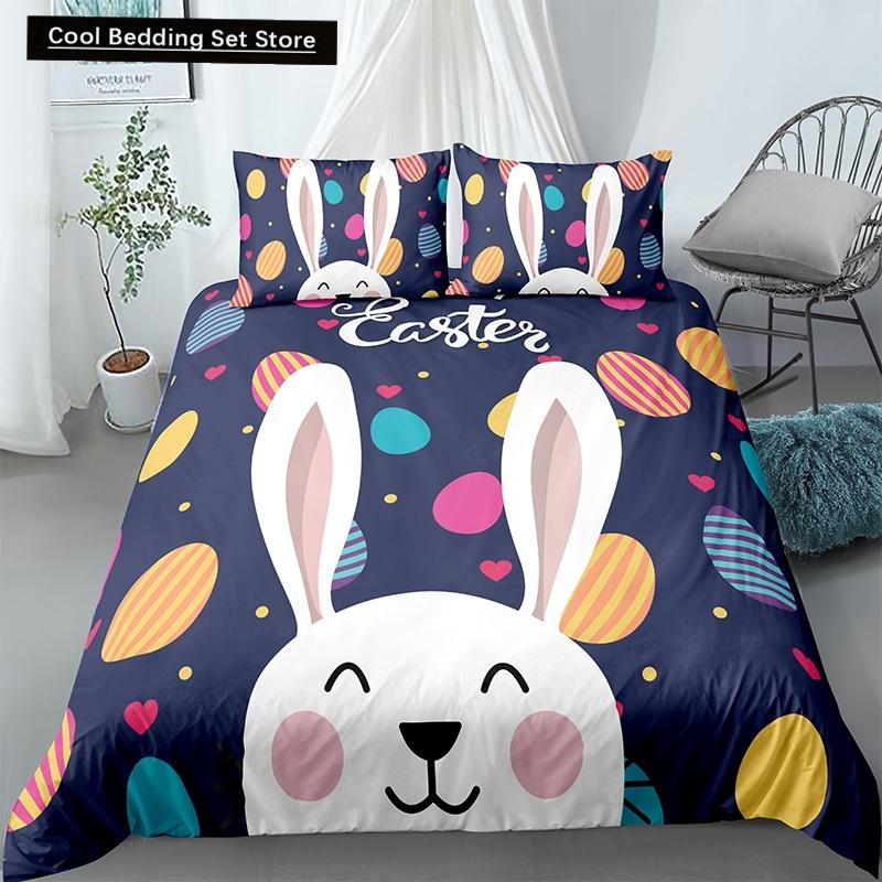 Katze Blumen König Königin Bettbezug Cartoon Kitty Floral Bettwäscheset für Kinder Niedliche Tiere Schwarz 2/3-teilig Polyester Steppdeckenbezug