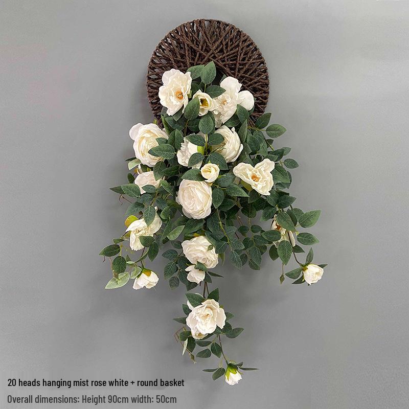 Wisteria Vine Artificial Silk Flower Wall Hanging for Indoor Decoration