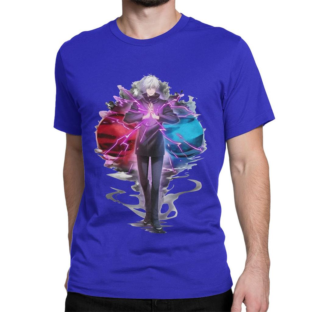 Pánská Dámská Jujutsu Komiksová Kaisen Trička Anime Čistá Bavlna Oblečení Vtipná Trička s Krátkým Rukávem a Kulatým Výstřihem Nápad na Dárek Trička