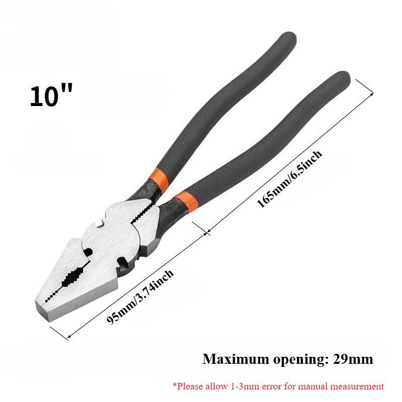 

Fence Pliers Large Opening Barbed Wire Cutters Crimp Cutting Staple Nail Puller Fencing Plier Hand Tools 10/12Inch