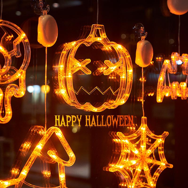 Mingyu Halloween Pumpkin Suction Cup Lights Decor Set