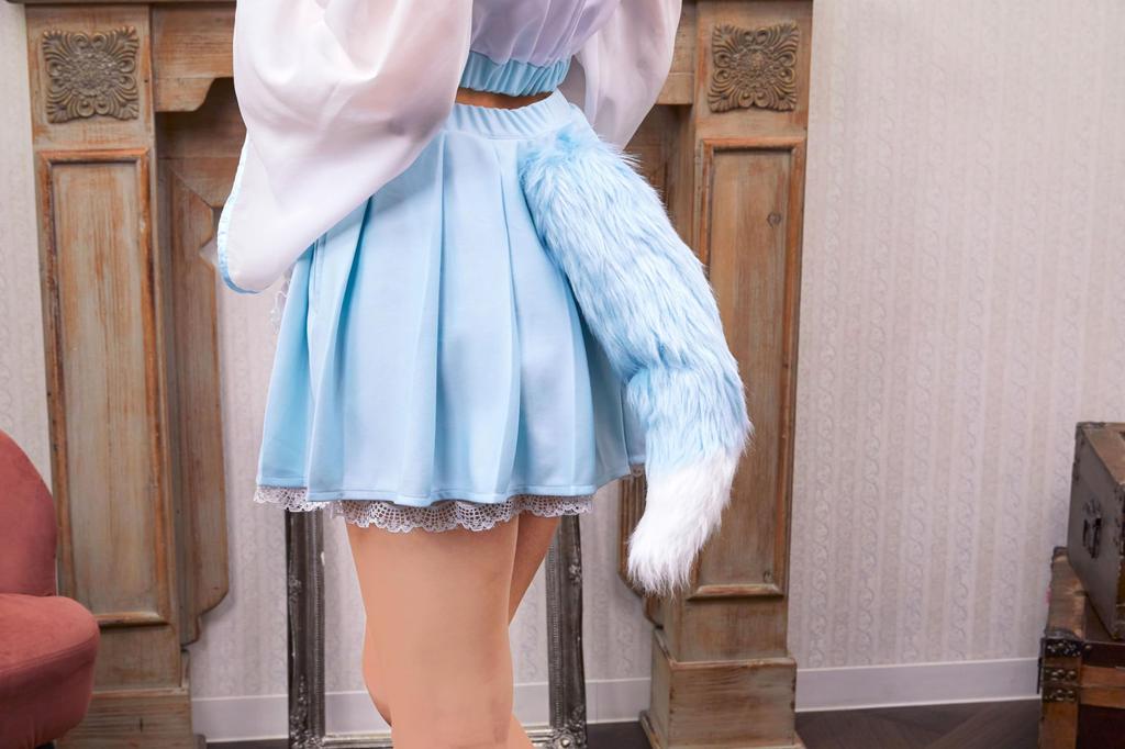 Clearstone SugarWhip Cosplay Halloween Fox Priestess Maid Blue Dámské