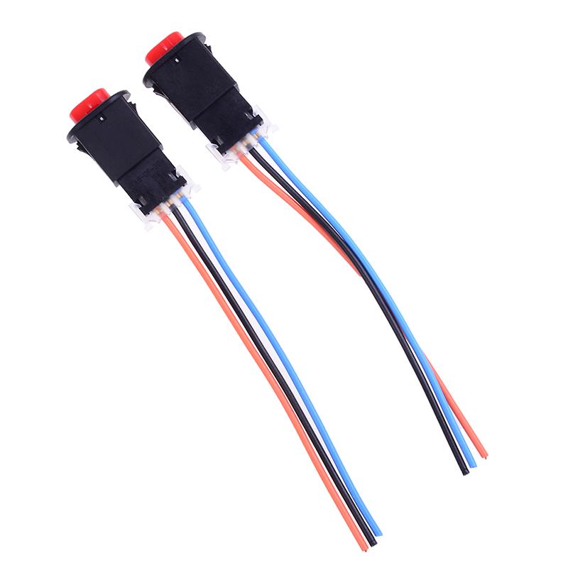 2X Motorkerékpár Vészvillogó Kapcsoló Figyelmeztető Villogó Vészjelző 3 Vezetékkel