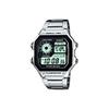 Casio - AE-1200WHD-1AVEF - Collection - Montre Homme - Quartz Digital - Cadran Noir - Bracelet Acier Argent