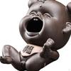 Keramická čínská figurka Ton Fu Baby Mini čajové zvířátko DIY řemesla do terária Soška batolete Příslušenství