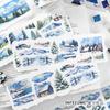 1 Roll 6x200cm Winter Snow Scene Tape Stickers Waterproof PET Material Removable Adhesive Notebook Decor Decals