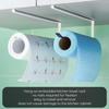 Under Cabinet Paper Towel Holder - Embedded Roll Dispenser for Kitchen with Adhesive Mount - No Drill Hanging Storage Rack for Tissue and