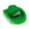 Female Cowgirl Hat Bridal Shower Cap Wide Brim Cap for Cosplay Party Headwear