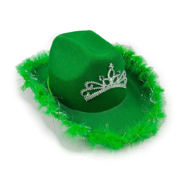 Female Cowgirl Hat Bridal Shower Cap Wide Brim Cap for Cosplay Party Headwear