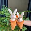 Lovely Rabbit Plush Backpack For Kids With Soft Short Fur Keychain And