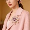 Fashion Purple Lilac Flower Delicate Brooches For Women Clothing Coat Banquet Accessories Gifts