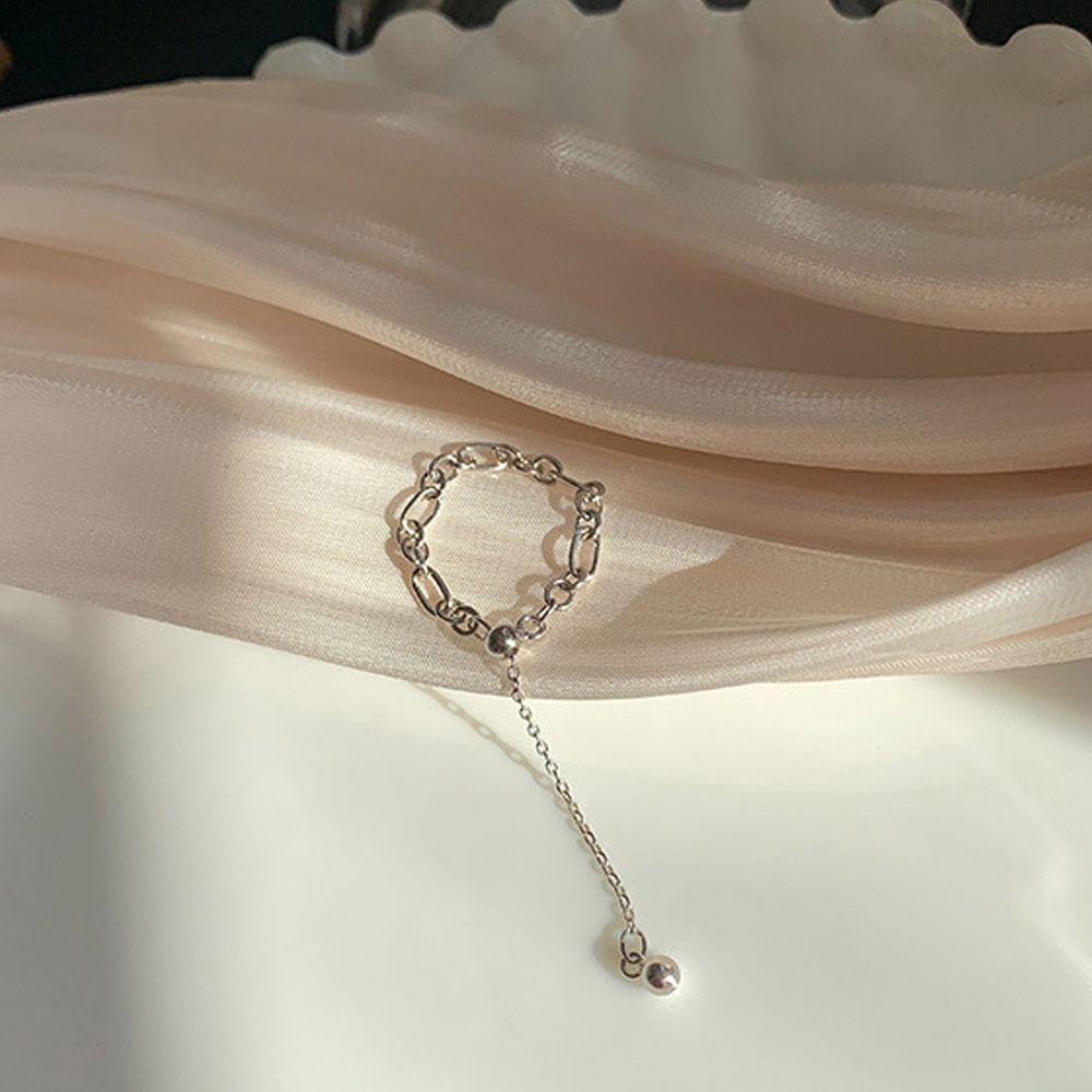 Vintage Sweet Chain Adjustable For Girls Punk Korean Finger Rings Heart Women Rings Finger Jewelry