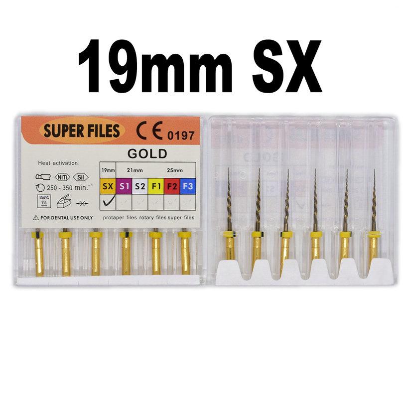 Instrument dentaire Super fichiers fichiers en or moteur universel utiliser des fichiers rotatifs canal radiculaire dondontique doré outil de dentiste NITI