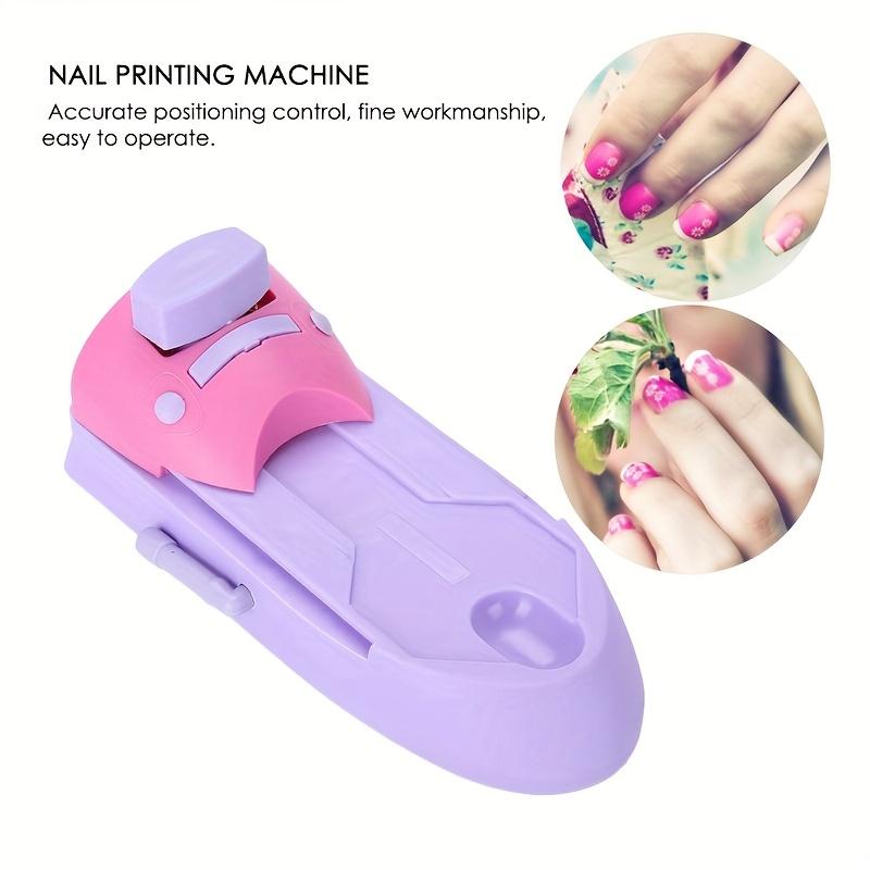 1 Stampante per Nail Art Piastra per Stamping Nail Art Fai da Te Disegno Stampa Modello Nail Art Macchina per Nail Art con 6 Piastre in Acciaio con Modelli Casuali