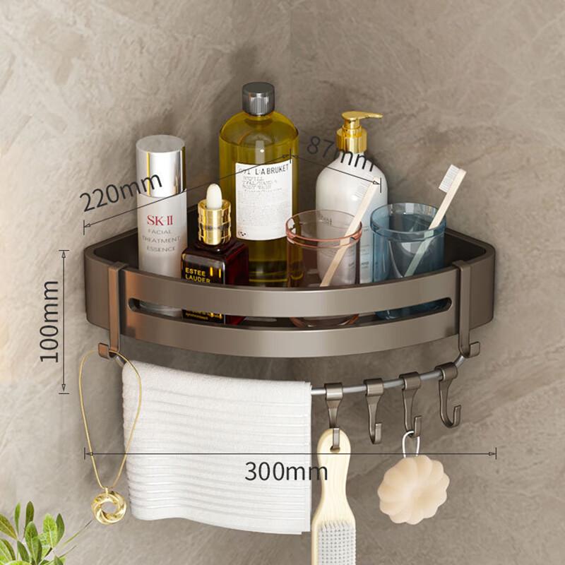 No-Drill Bathroom Corner Storage Caddy
