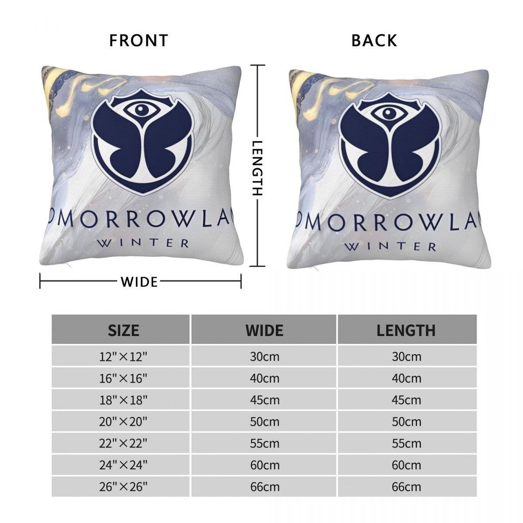 Tomorrowlandd Square Pillowcases Home Winter Music Festival Cushion Cover Cute Decorative Pillow Cover 45*45