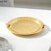 Hammer Patterned Metal Fruit Tray Ornament Dessert Plate Cake Plate Fruit Plates Salad Bowl Dim Sum Dish Storage Tray