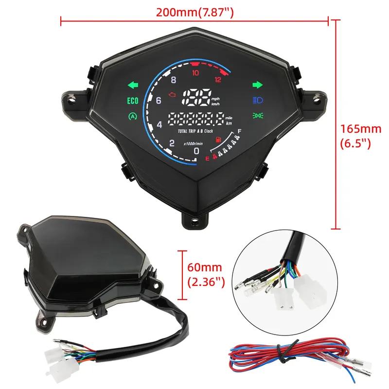 Digtital Motorcycle Speedometer LCD Instrument RPM Tachometer Odometer Turn Signal For Yamaha Mio125 MIO i125 Mio110 Mio M3