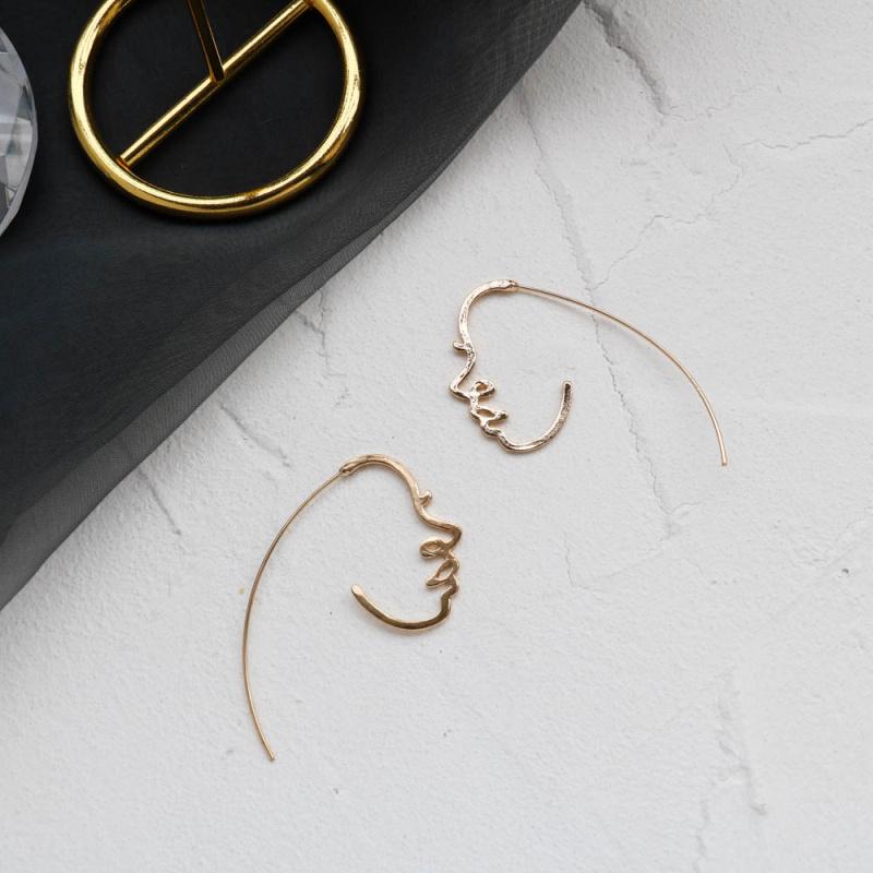 Fashion Geometric Round Drop Earrings Temperament Simple Star Tassel Pendant Earrings Female Gifts Jewelry