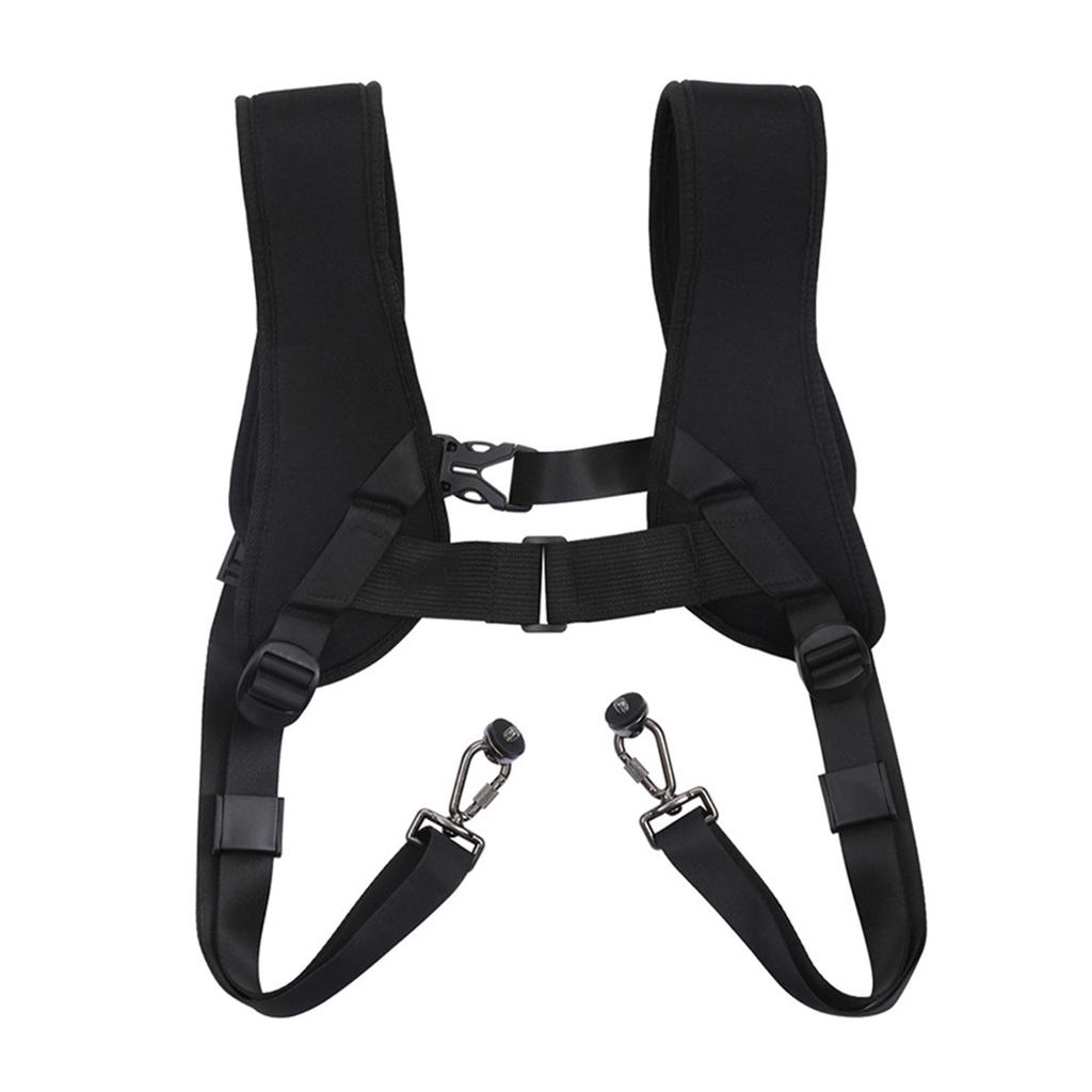 Quick Release Double Shoulder Camera Straps Harness for DSLR SLR Cameras with Safety Tethers and Accessories