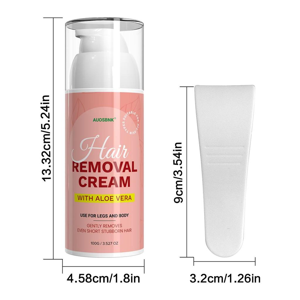 Women'S Hair Removal Cream, Women's Shaving Cream Alternative, Depilatory Cream With Scraper Tool, Aloe Vera, Painless-100G