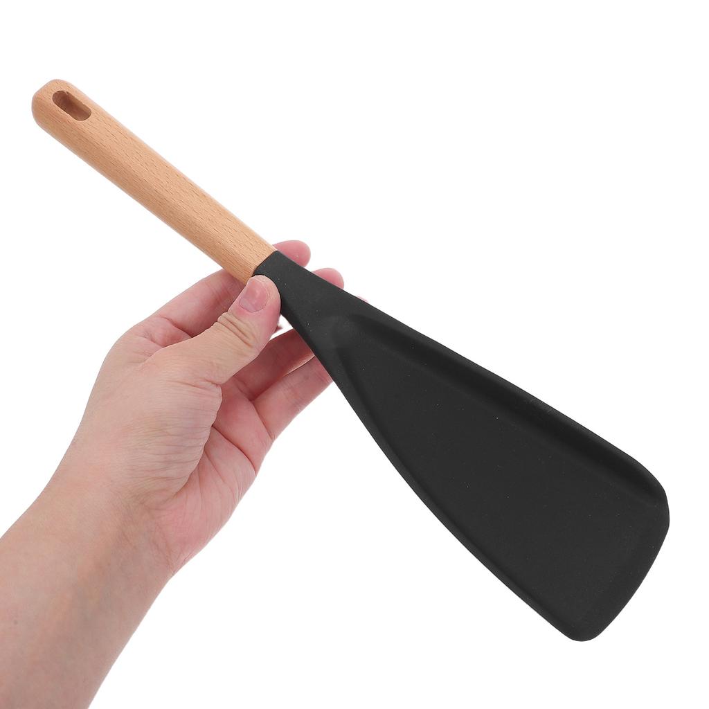 2pcs Silicone Spoonula Heat Resistant Silicone Cooking Spoon Non-Stick Spatula Spoon Kitchen Utensil for Mixing Serving White