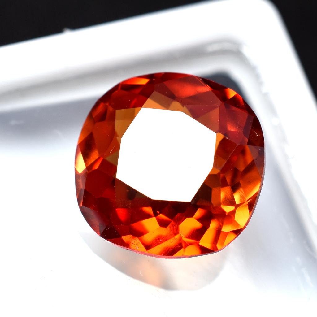 Natural Fire Orange Sapphire Square Cushion Cut 4.80 Ct Loose Gemstone CERTIFIED