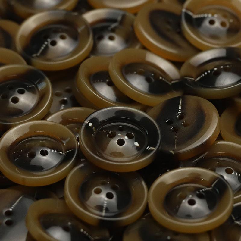 

5 шт. Пуговицы из смолы с четырьмя отверстиями, пуговицы для твидового пальто, вязаного свитера, мужские и женские двусторонние нейлоновые декоративные пуговицы 2 #[23mmw four-eye inverted convex coffee color]