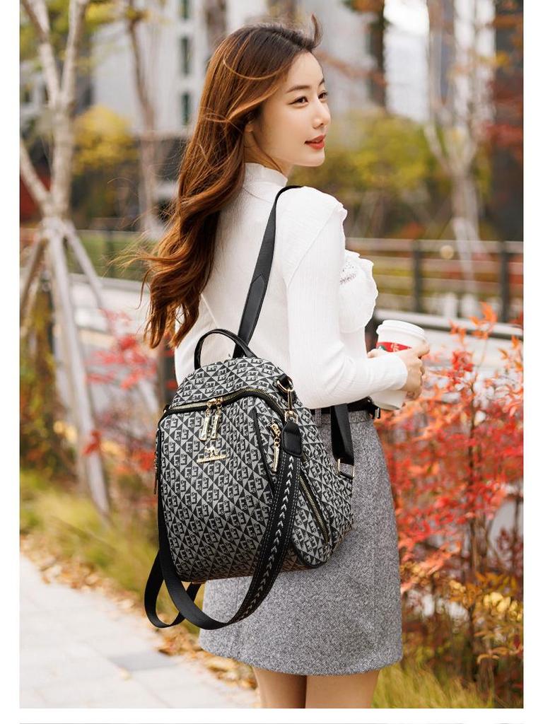 Ultra-Soft Leather Women's Double Shoulder Bag & Backpack - 2024 Fashion Style, Large Capacity, Perfect for Travel & Casual Use
