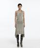 Kasiko Stud Drape Flare Skirt Warm Gray