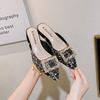 Sommer Damen Schuhe Mode Hausschuh Seide Spitze Lässige Slides Mädchen Absätze Mules Schuhe