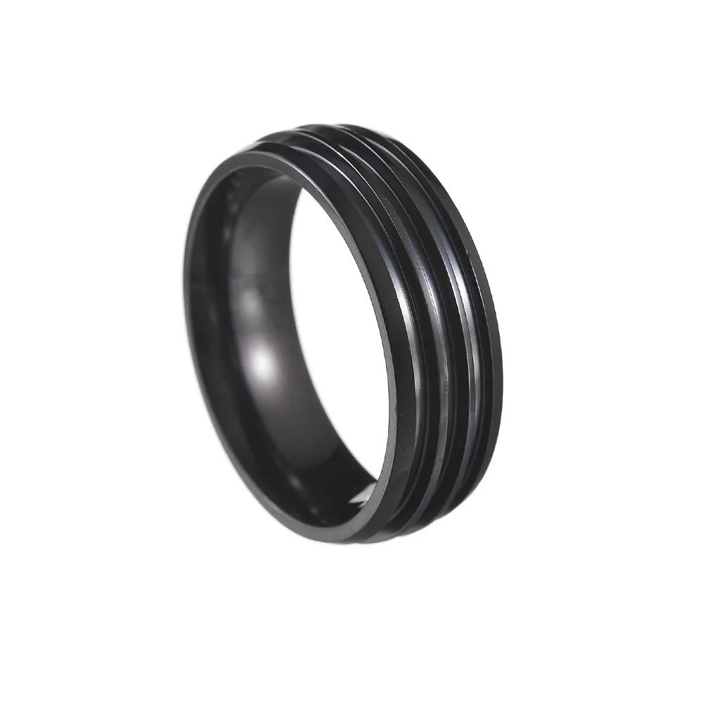 Nerezový DIY Ručně vyráběný Prsten Šířka 4/5/6/8mm 1/2/3 Prázdná Drážka Módní Kouzlo pro Muže a Ženy