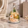 Hot-selling Angel Eternal Flower Glass Cover Eternal Flower Gift Box Finished Eternal Rose Ornament Spot