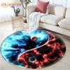 Yin Yang Round Mats Ying Yang Pentagram Area Rug Carpets for Living Room Bedroom Tatami Circle Carpet Kids Play Mat Round Carpet