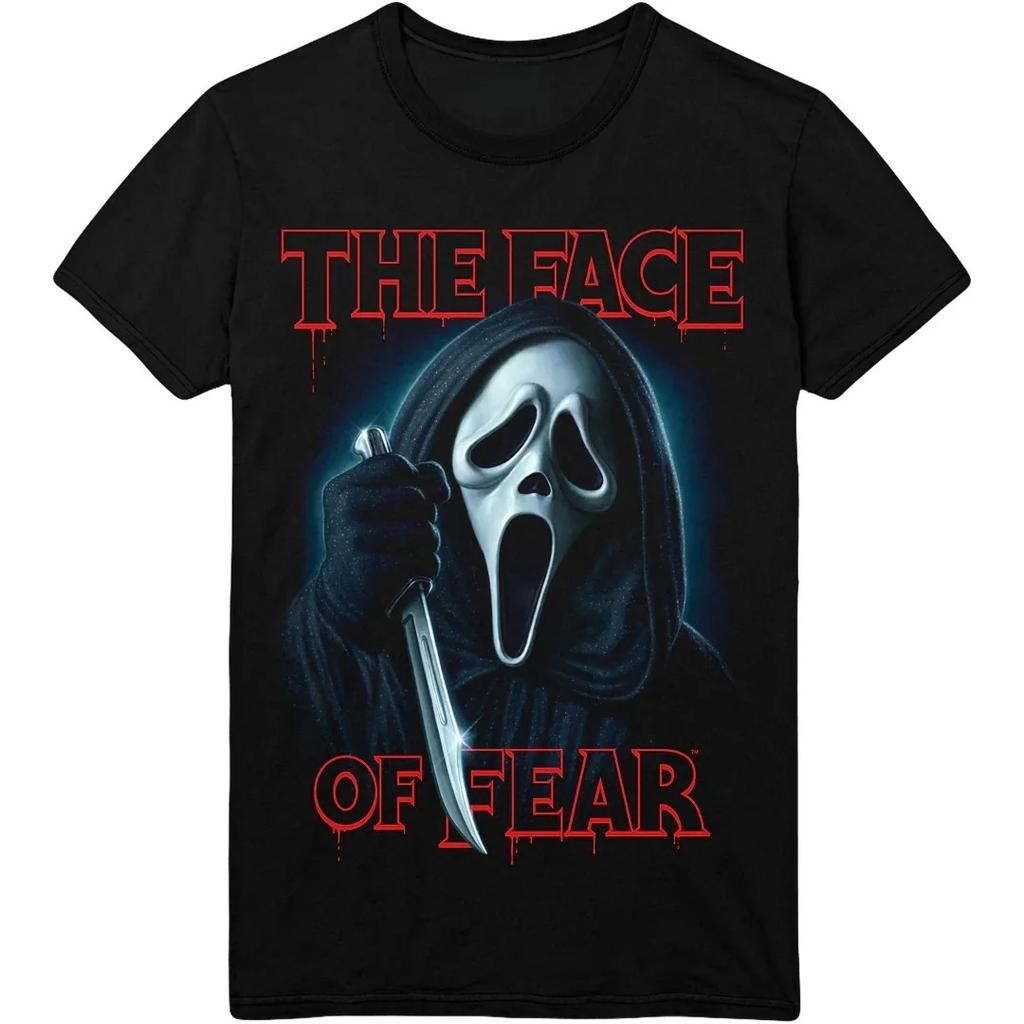 Scream Movie Ghost Face T-shirt for Men and Women Summer Pure Cotton Clothing Fashion Gothic Short Sleeved T-shirt Unisex