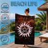 Natural Symbolism Beach Towel, Microfiber Beach Towel, Perfect For Pool, Beach, Travel, Home Decor Beach Party Fan Gifts