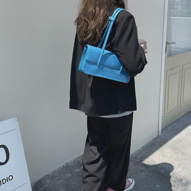 Bolsa de Ombro Axilar de Grande Capacidade para Mulheres Estilo Coreano 2025