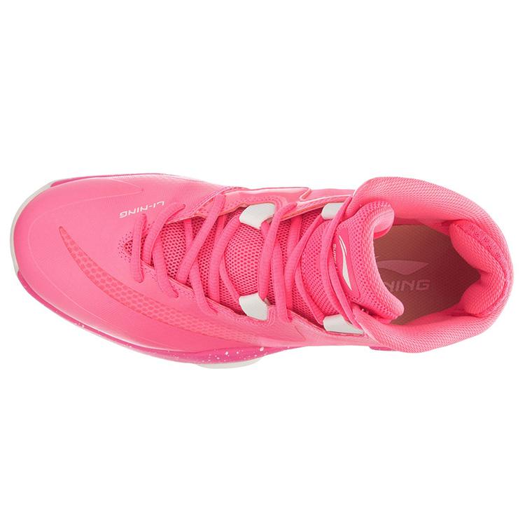 Li Ning Super Light 13 Παπούτσια Μπάσκετ Unisex Ψηλά Φθορίζον Φρούτο Ροζ ABFL011-5