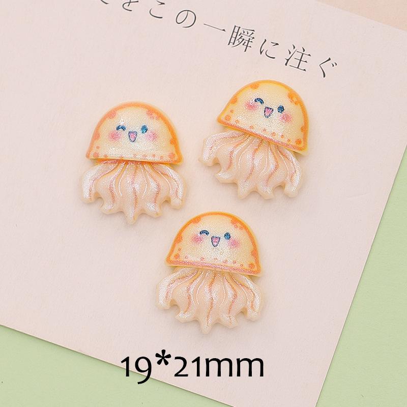 

10Pcs New Cute Resin Mini Little Marine Animals Series Flat Back Manicure Parts Embellishments For Hair Bows Accessories