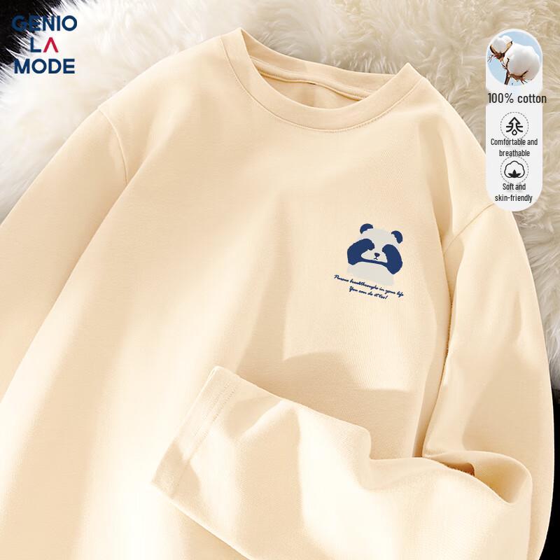 

GENIOLAMODE Men s Casual Panda Print Long Sleeve T-Shirt 3XL