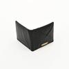 Leather Wallet 1S Grablk -Premium Grained Black Napa Leather Men's Wallet with Coin Pocket & 6 Card Slots