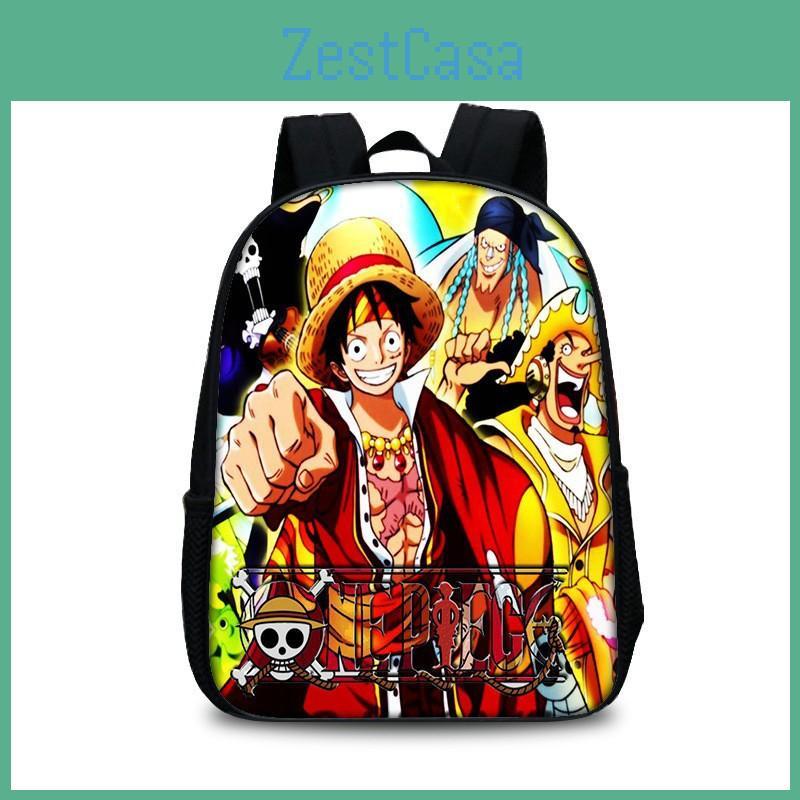 One Anime Piece Cartoon Design Boy Oxford Fabric Backpack  For School Activities