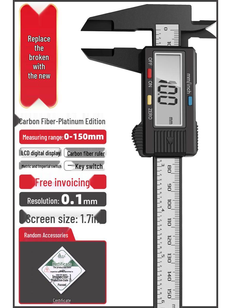 Green Forest High-Precision Digital Caliper for Jewelry and Antiques Measurement