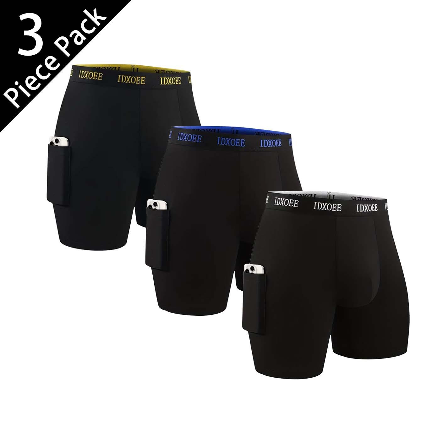 Men s Mid-Waist High Elastic Sports Training Boxer Briefs M (Euro Size)