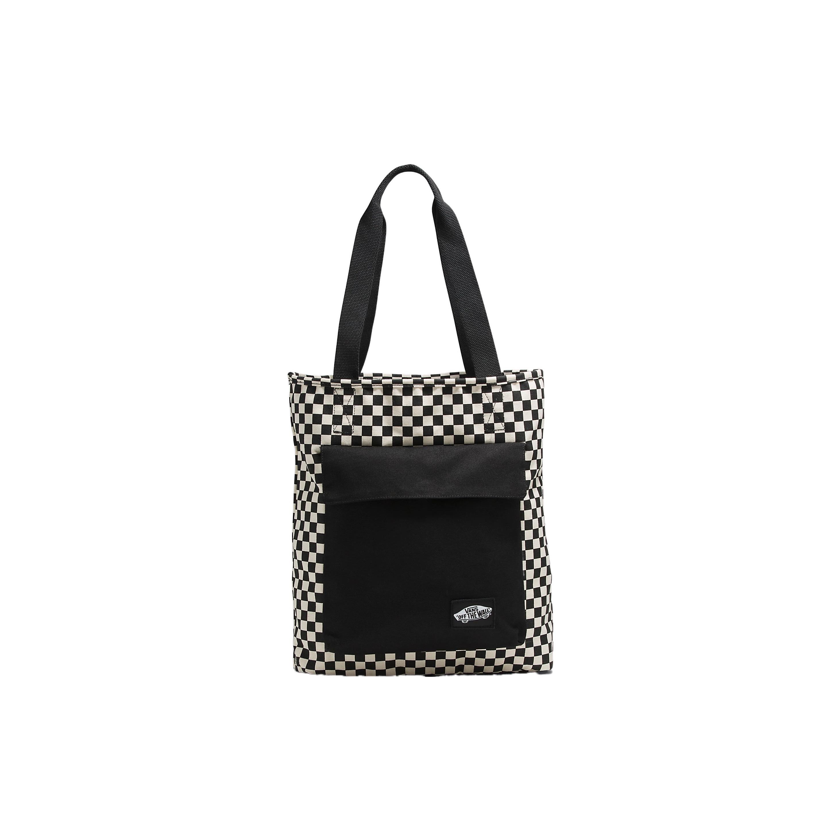 

Vans Fashion Trend Zipper Canvas Tote Shopping Bag Unisex tote bags VN0A7YT7Y28 Black/White